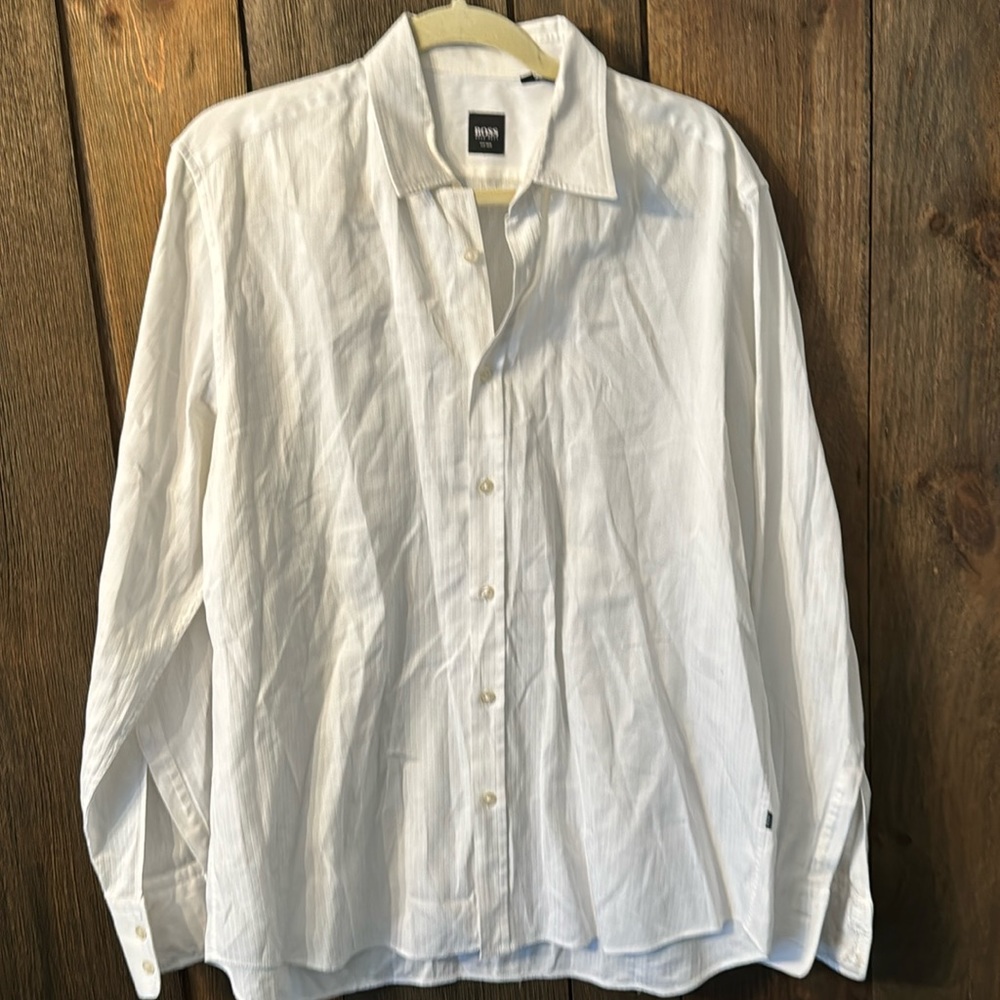 Hugo boss white dress shirt
